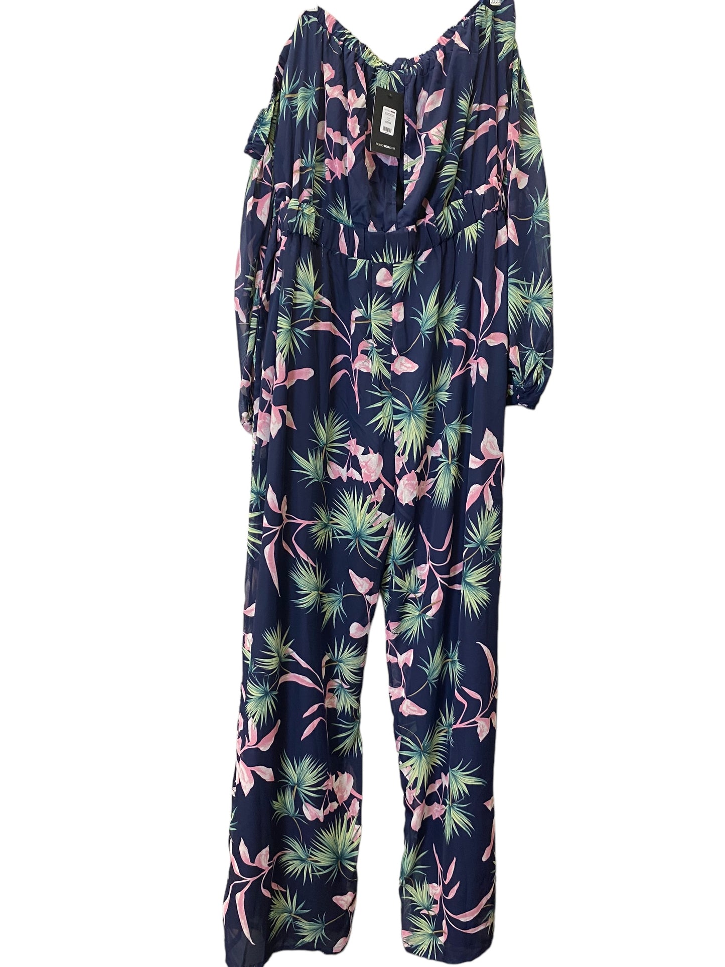 Jumpsuit By Fashion Nova In Floral Print, Size: 3x