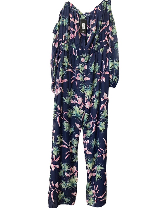 Jumpsuit By Fashion Nova In Floral Print, Size: 3x