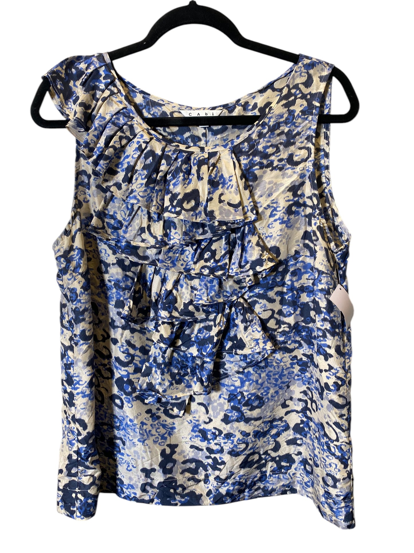 Top Sleeveless By Cabi In Multi-colored, Size: L