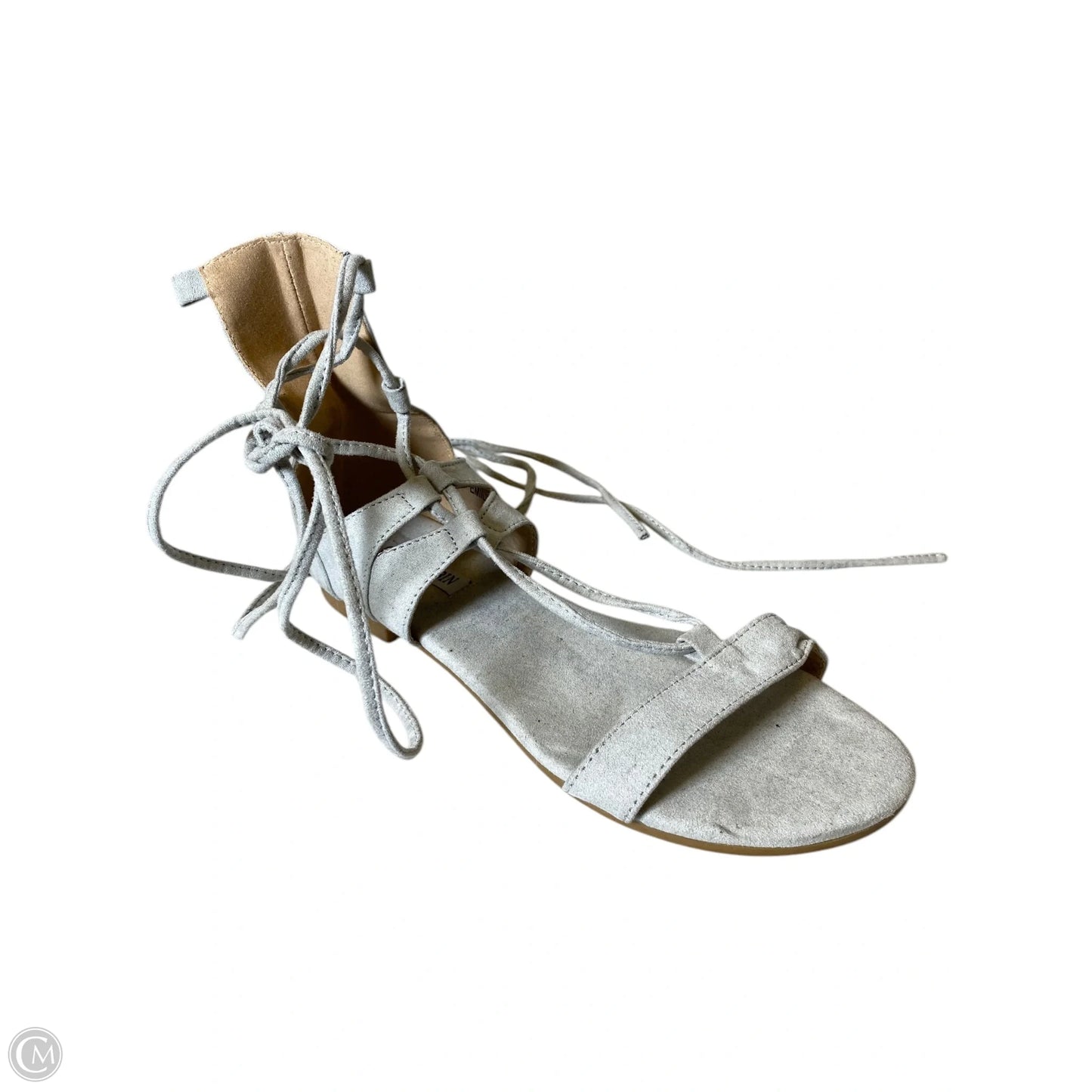 Sandals Flats By Clothes Mentor In Grey, Size: 7