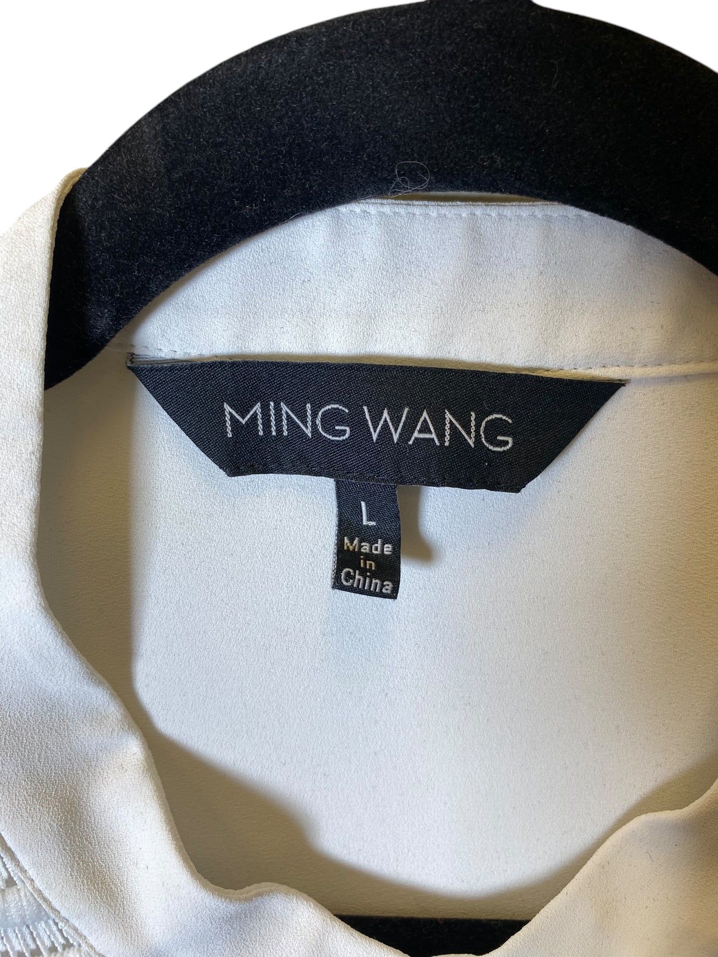 Top Sleeveless By Ming Wang In White, Size: L