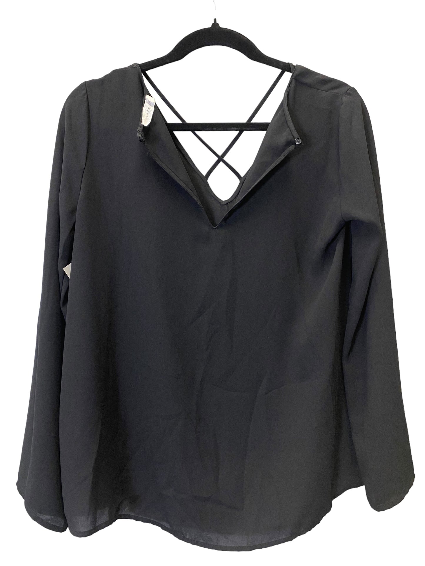 Black Top Long Sleeve Lush, Size S