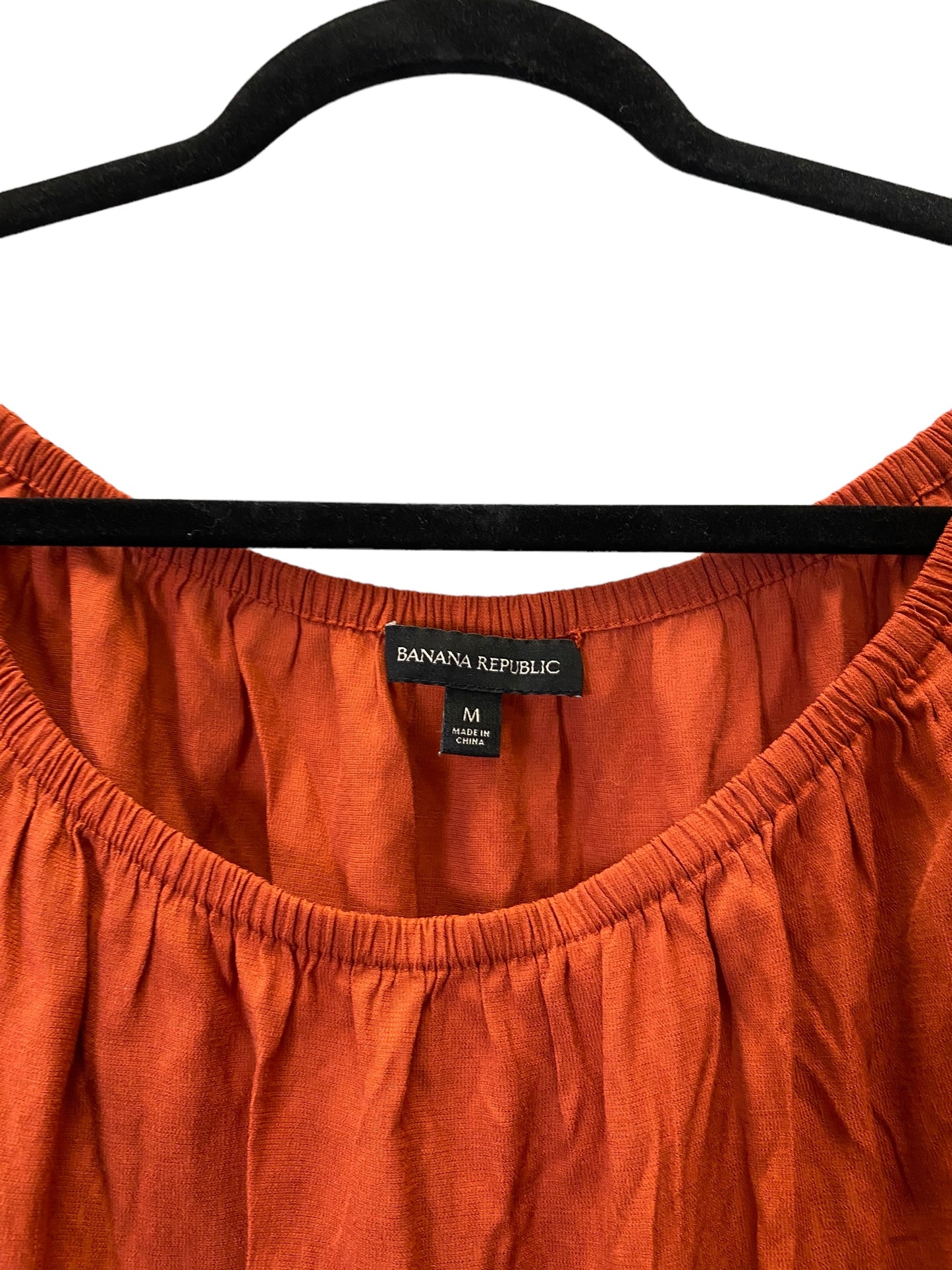 Top 3/4 Sleeve By Banana Republic In Orange, Size: M