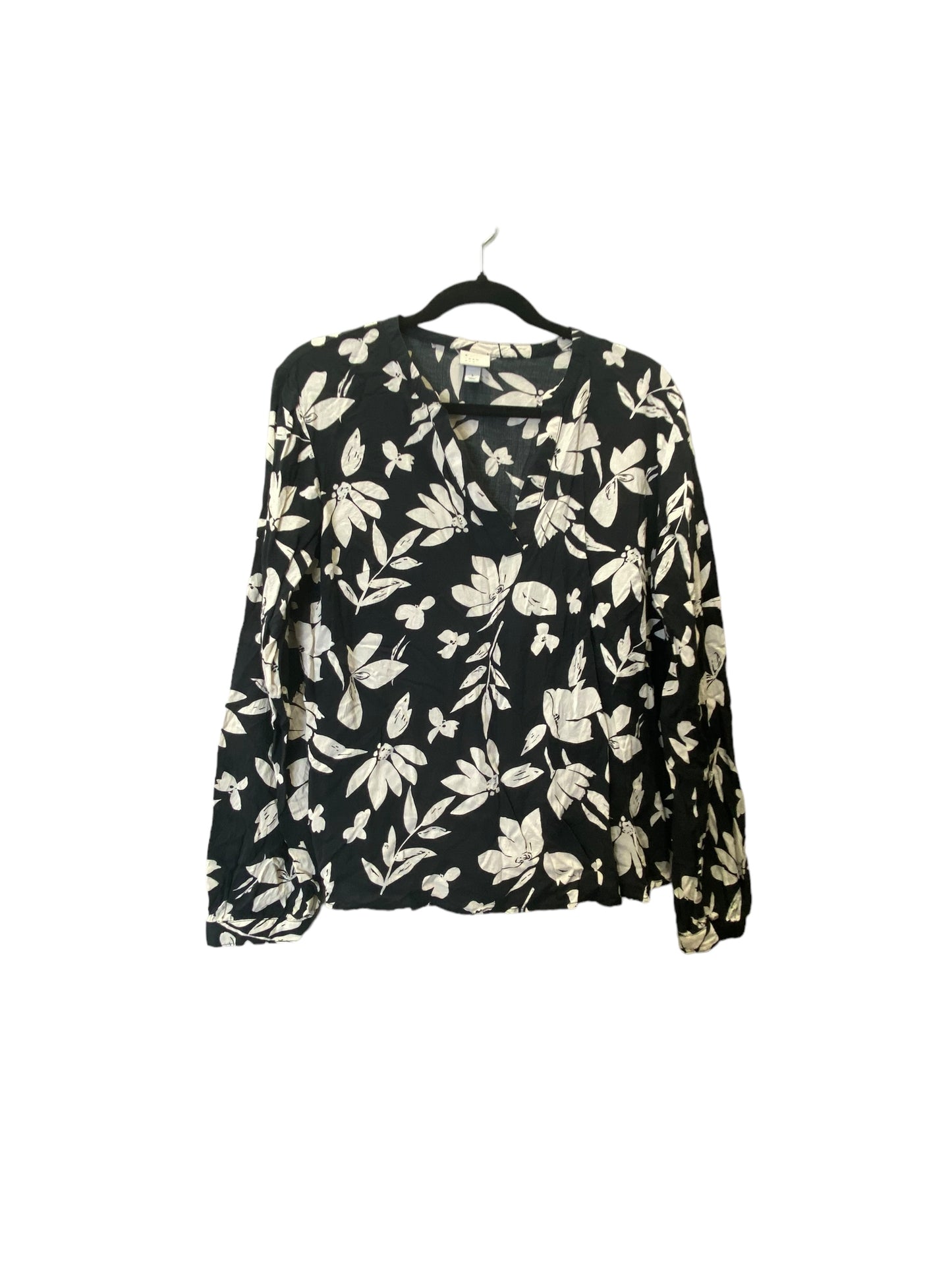 Top Long Sleeve By A New Day In Floral Print, Size: L