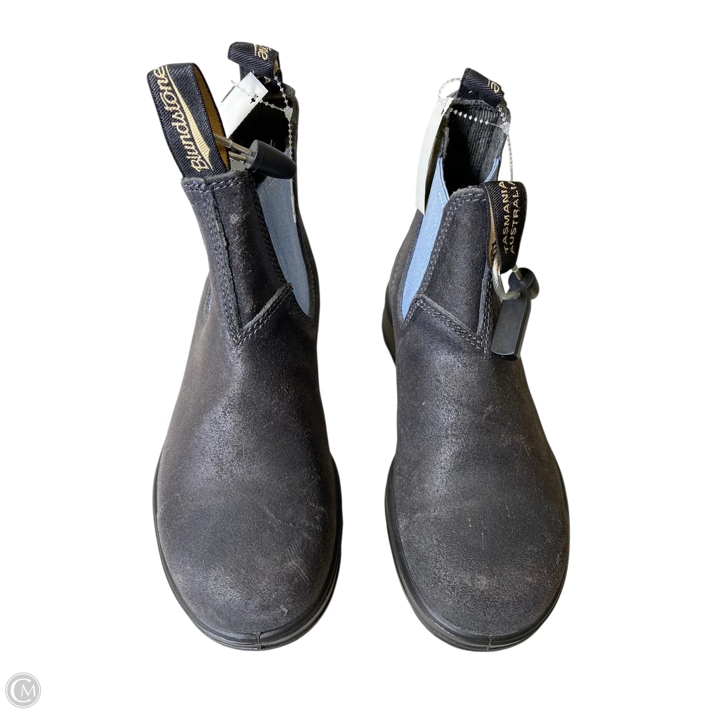 Boots Ankle Heels Designer By Blundstone In Black & Blue, Size: 7