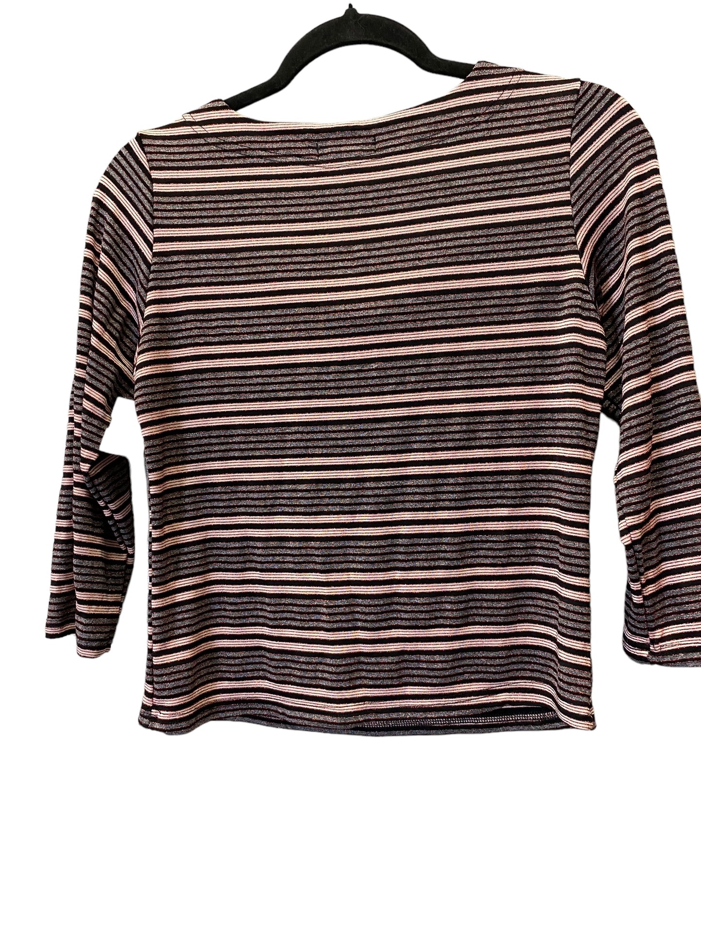 Top 3/4 Sleeve By Clothes Mentor In Striped Pattern, Size: M