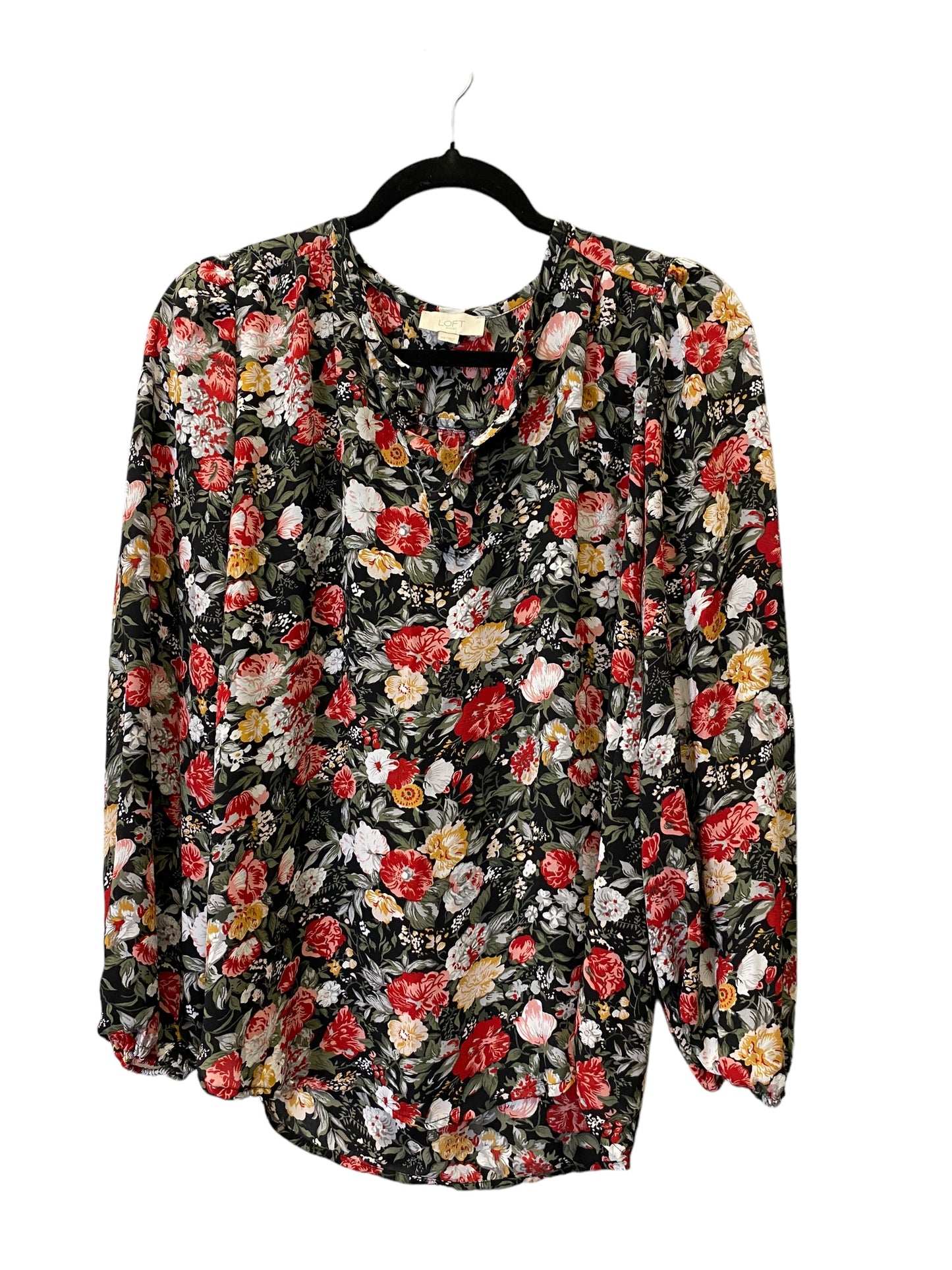 Top Long Sleeve By Loft In Floral Print, Size: Xs