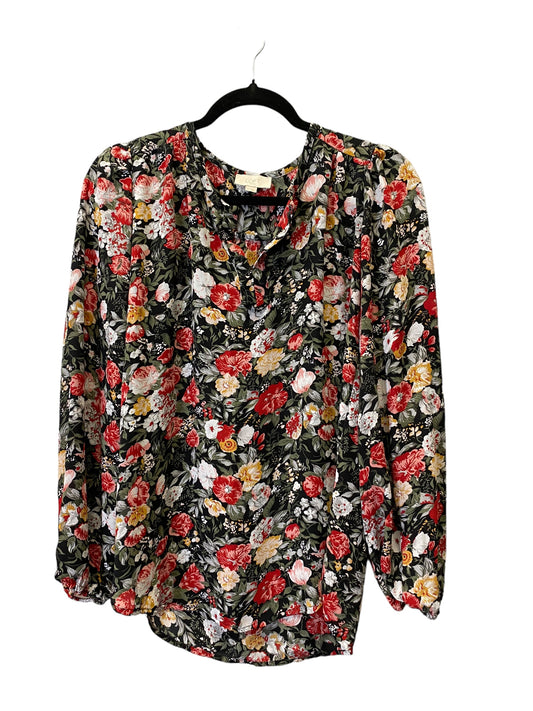 Top Long Sleeve By Loft In Floral Print, Size: Xs