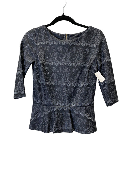 Top 3/4 Sleeve By Ann Taylor In Grey, Size: Xs