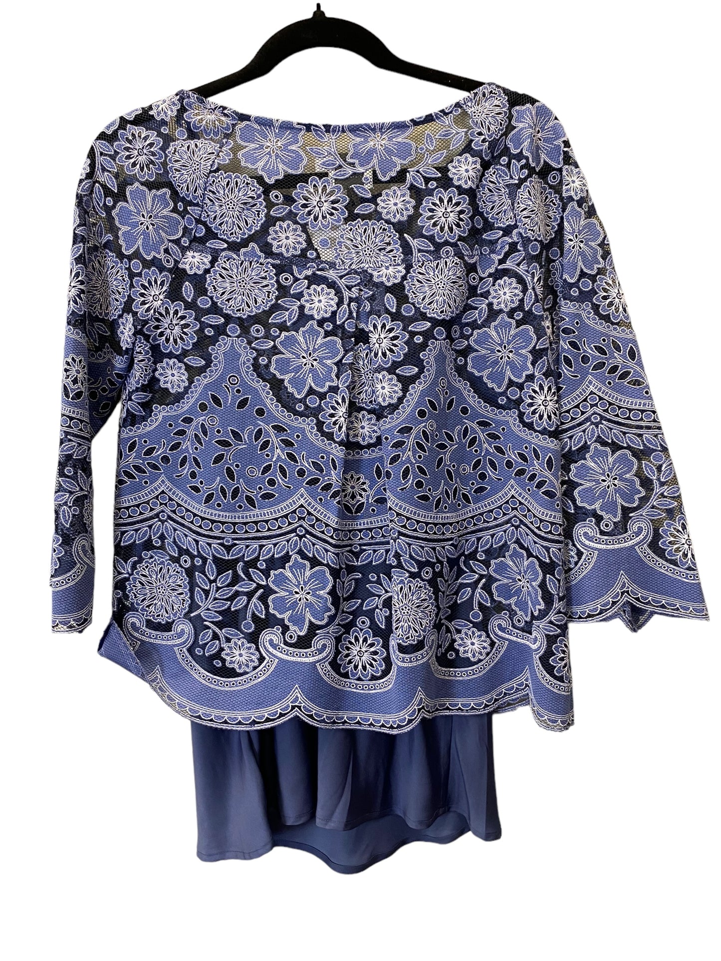 Top 3/4 Sleeve By Hd In Paris In Blue, Size: S