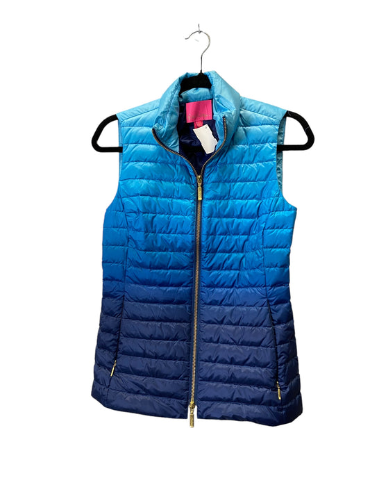 Vest Puffer & Quilted By Lilly Pulitzer In Blue, Size: Xs