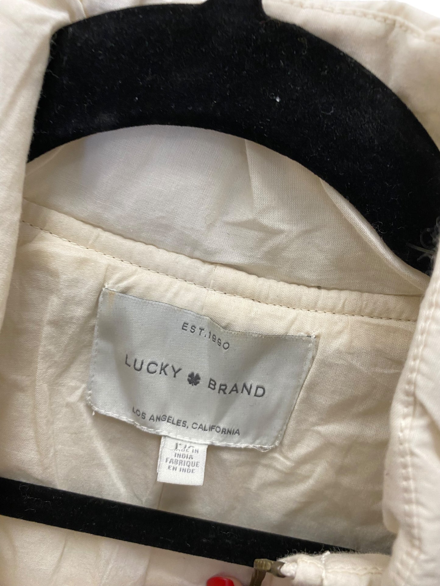 Jacket Puffer & Quilted By Lucky Brand In White, Size: L