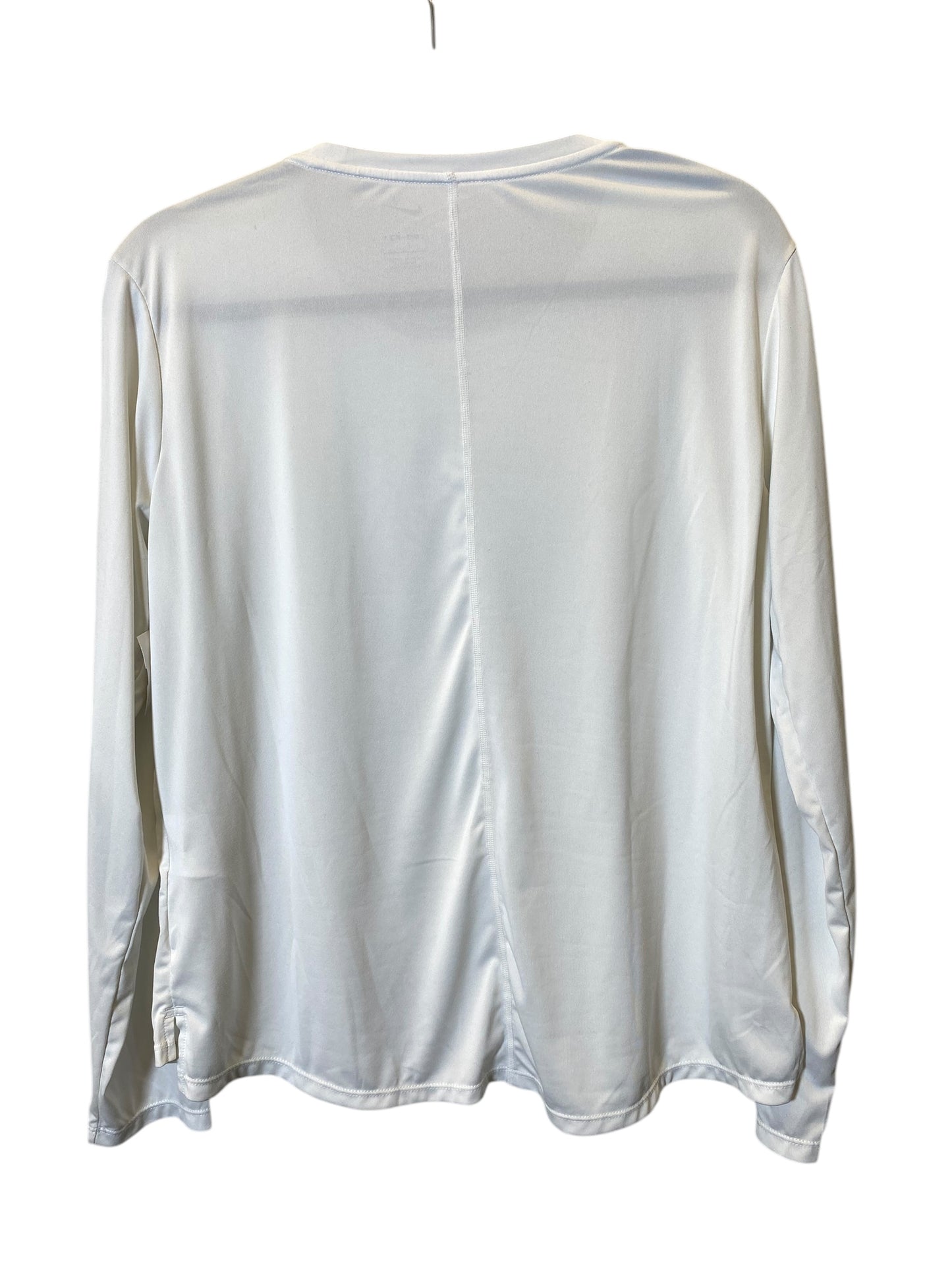 Athletic Top Long Sleeve Crewneck By Nike In White, Size: L