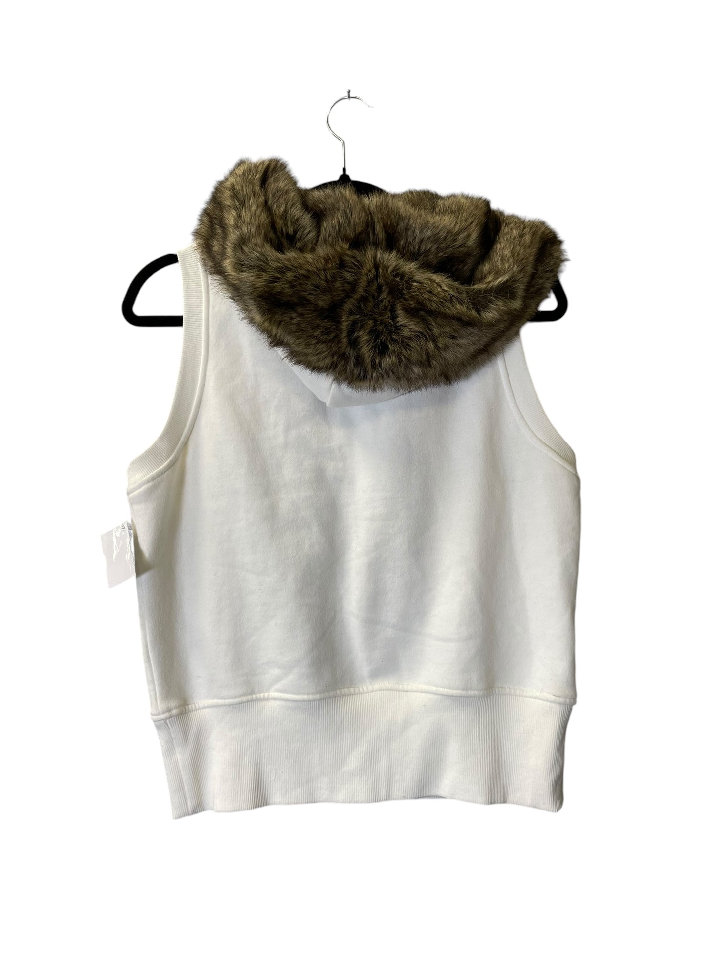 Vest Faux Fur & Sherpa By Clothes Mentor In White, Size: S