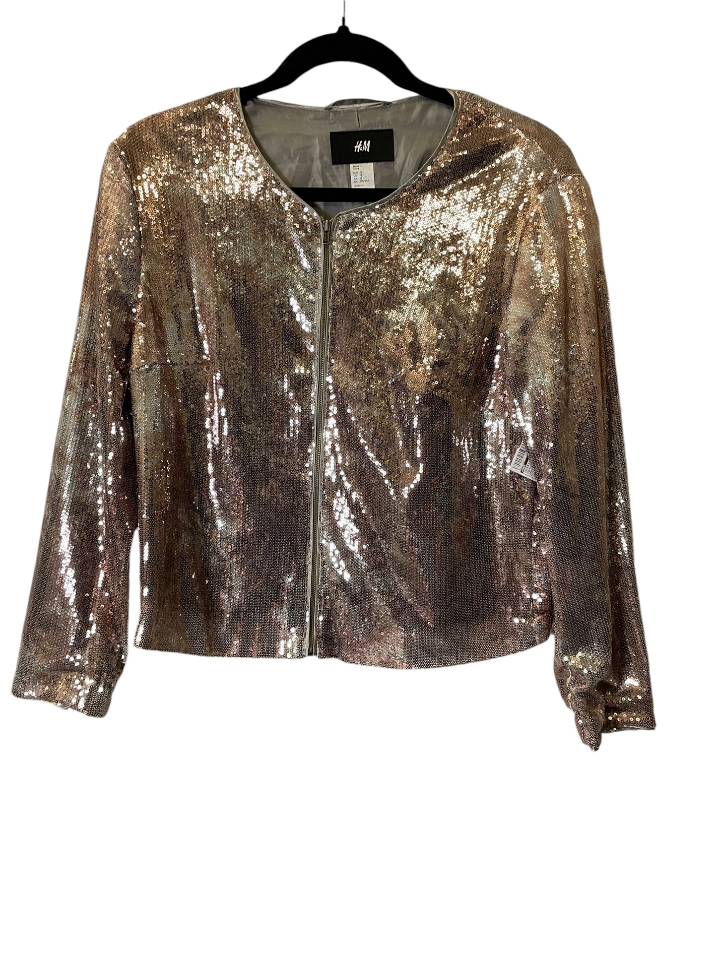 Jacket Denim By H&m In Gold, Size: 12l