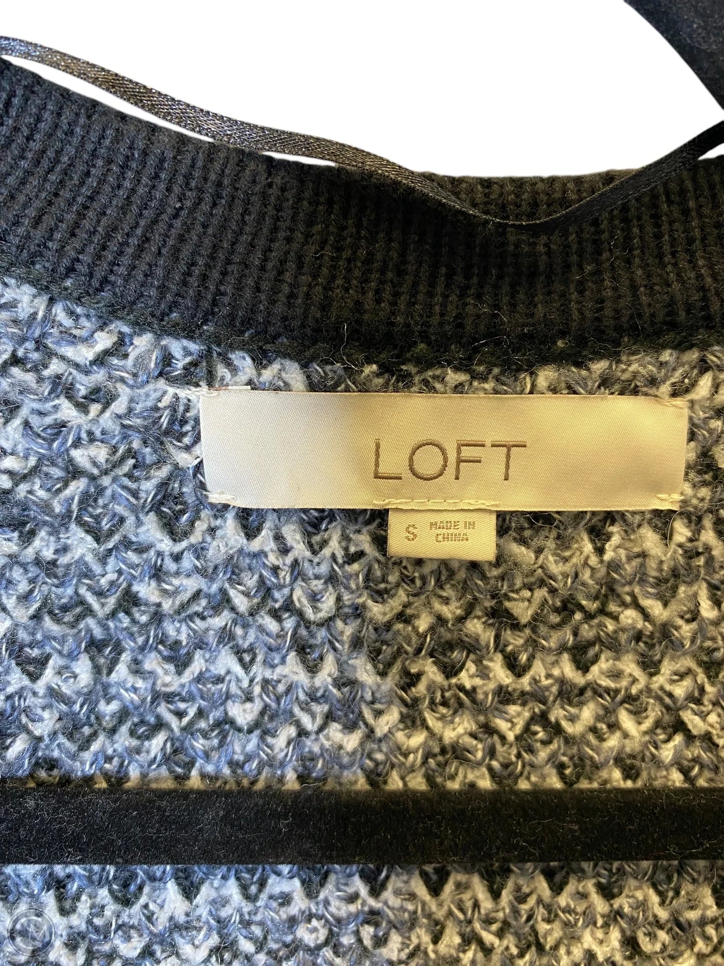 Sweater Cardigan By Loft In Grey, Size: S