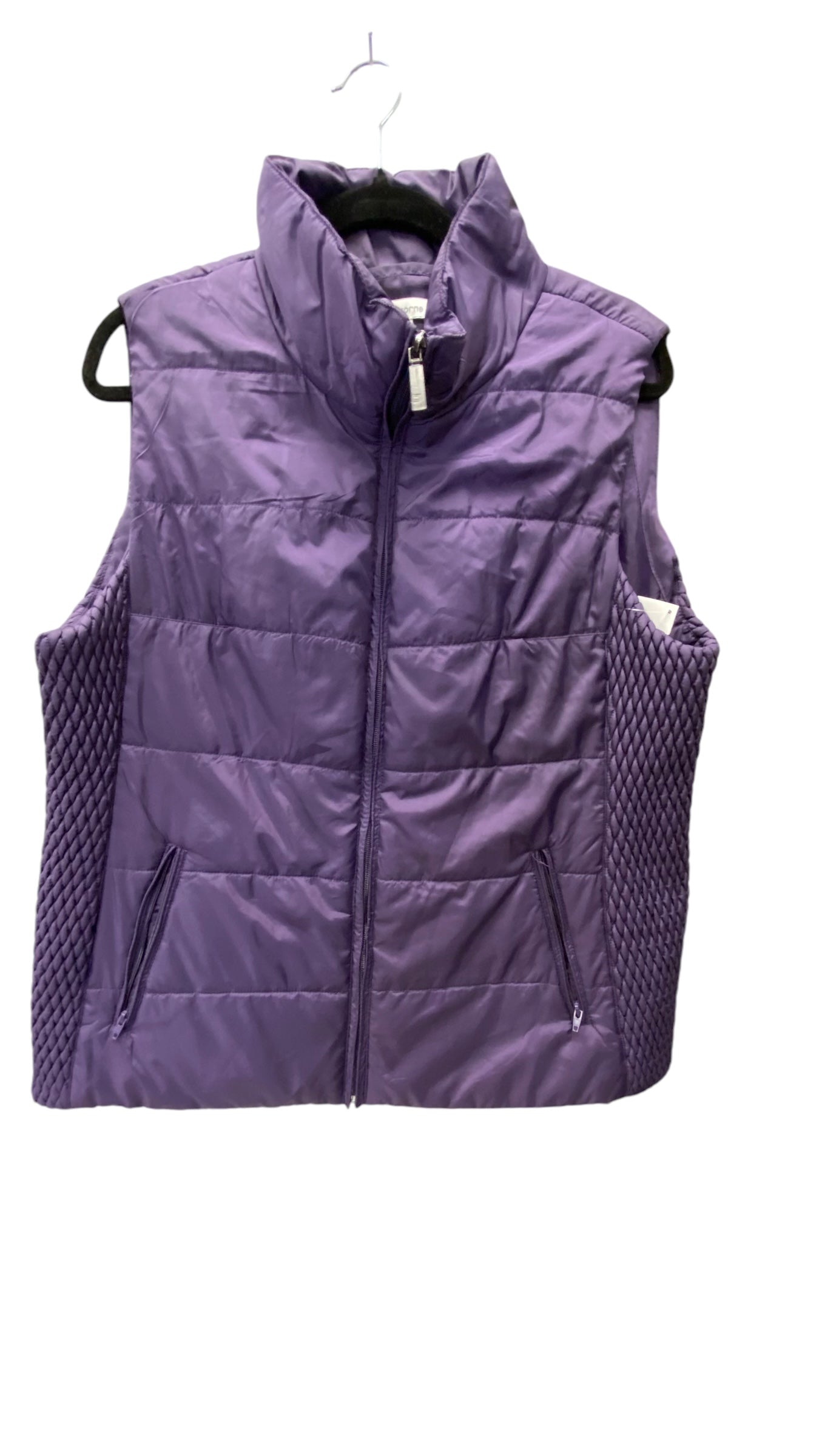 Vest Puffer & Quilted By Liz Claiborne In Purple, Size: Xl