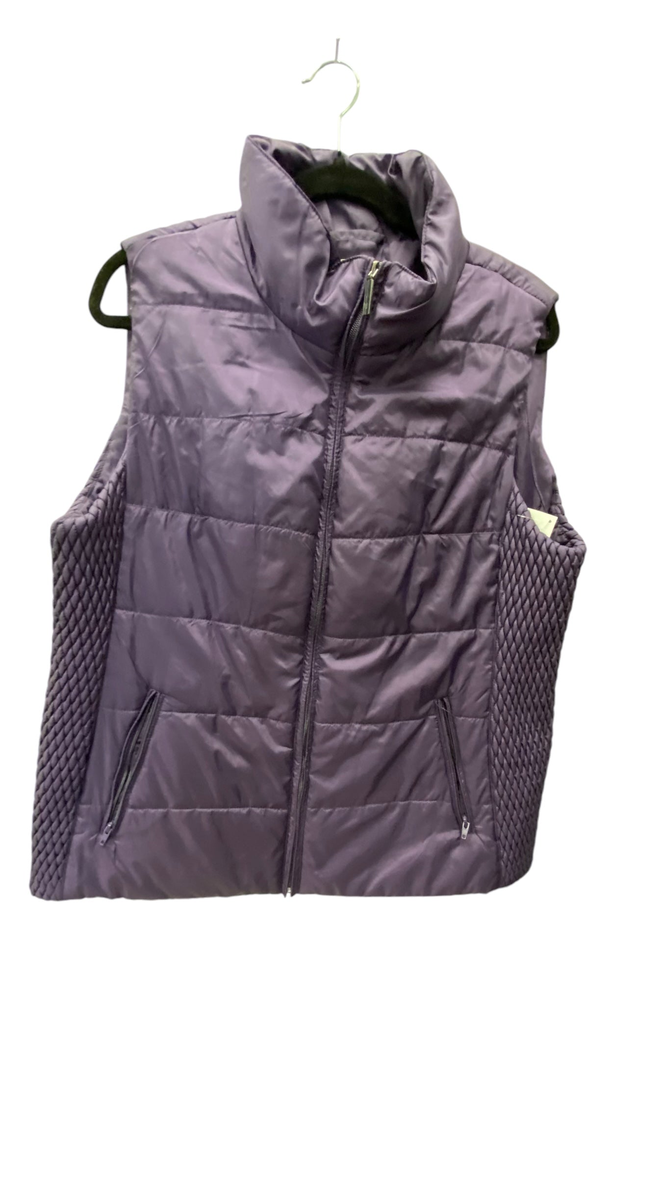 Vest Puffer & Quilted By Liz Claiborne In Purple, Size: Xl