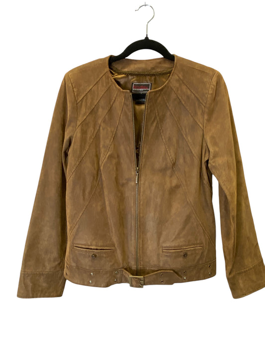 Jacket Utility By Clothes Mentor In Brown, Size: S