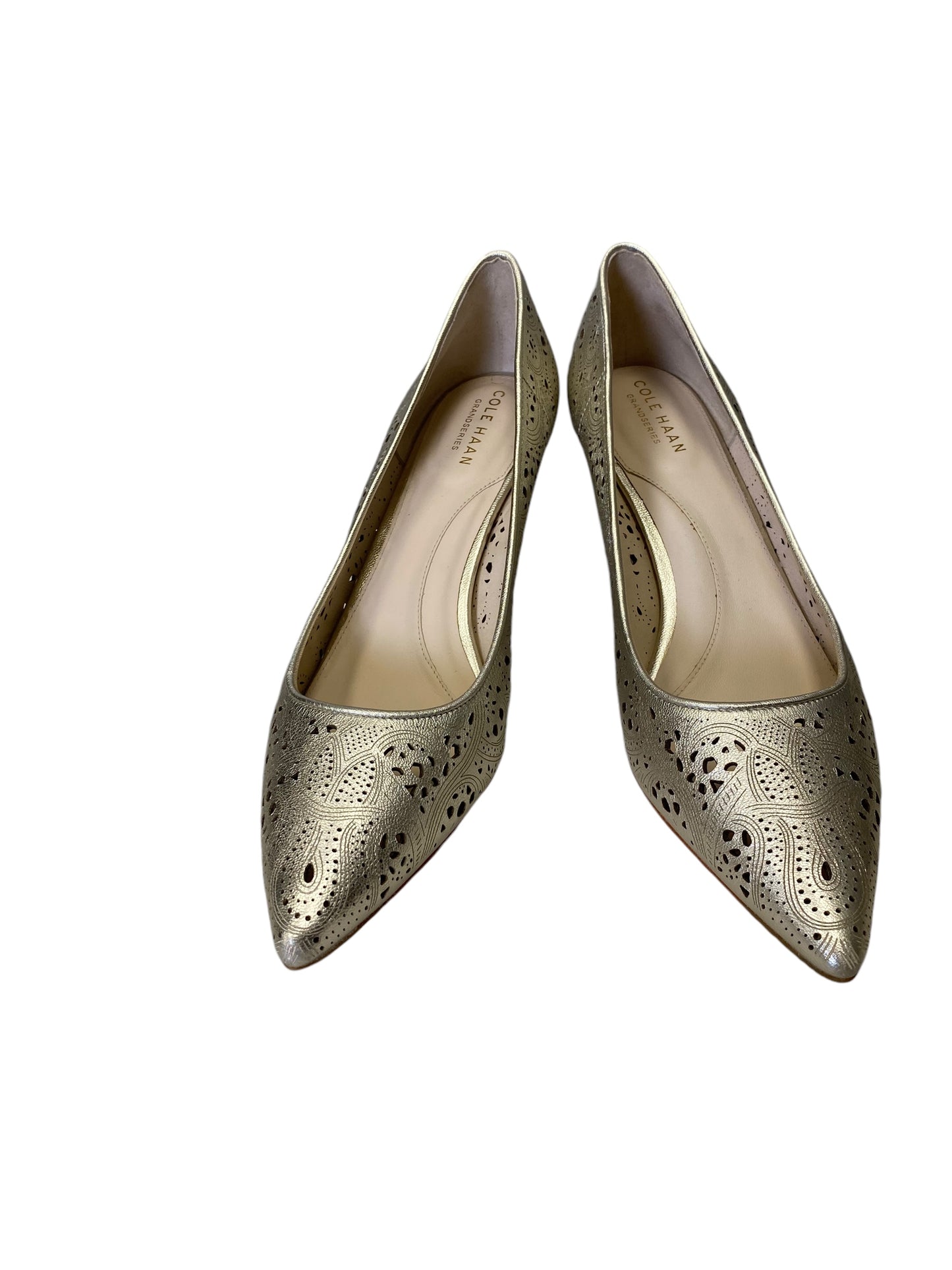 Shoes Heels Stiletto By Cole-haan In Gold, Size: 9