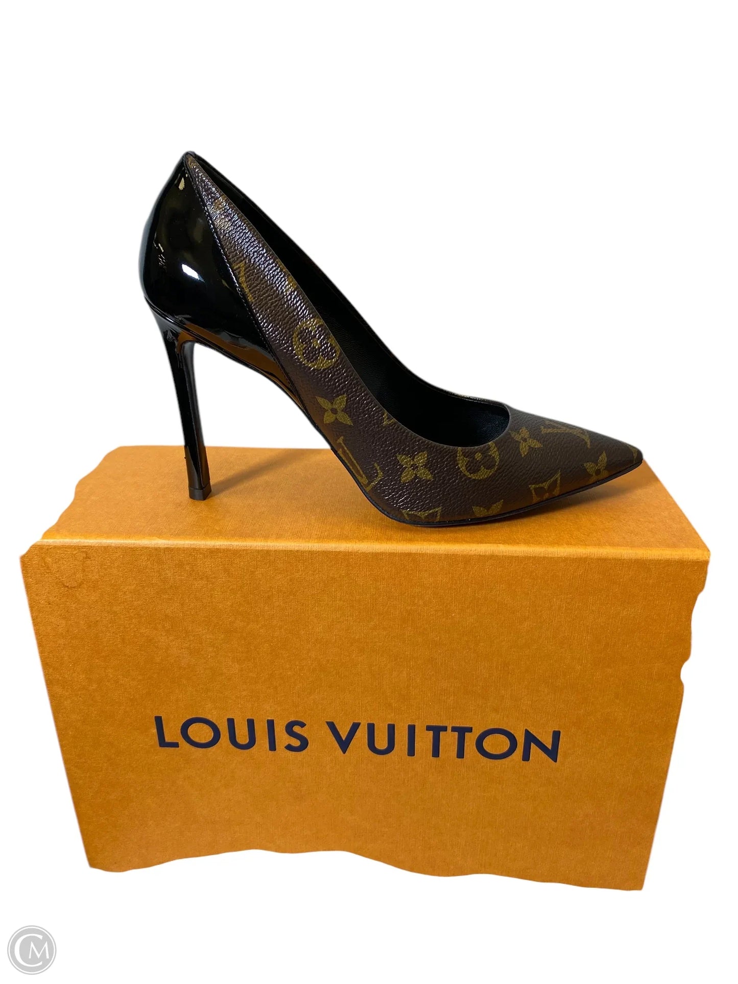 Shoes Luxury Designer By Louis Vuitton In Black & Brown, Size: 38