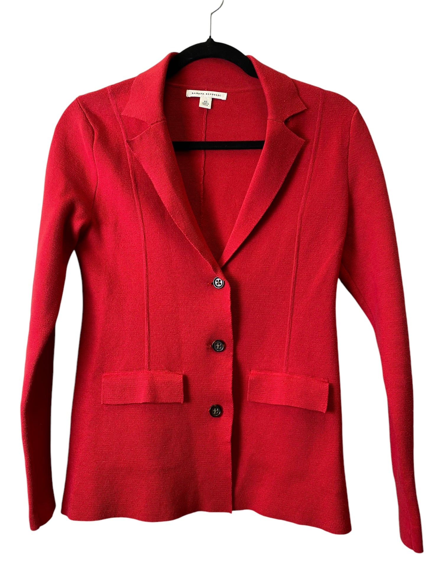 Sweater Cardigan By Banana Republic In Red, Size: Xs