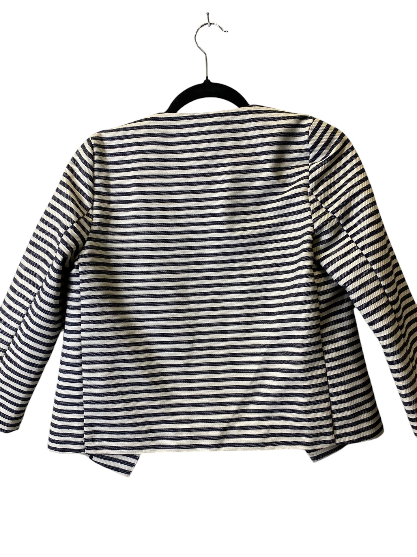 Jacket Moto By Clothes Mentor In Striped Pattern, Size: Xs