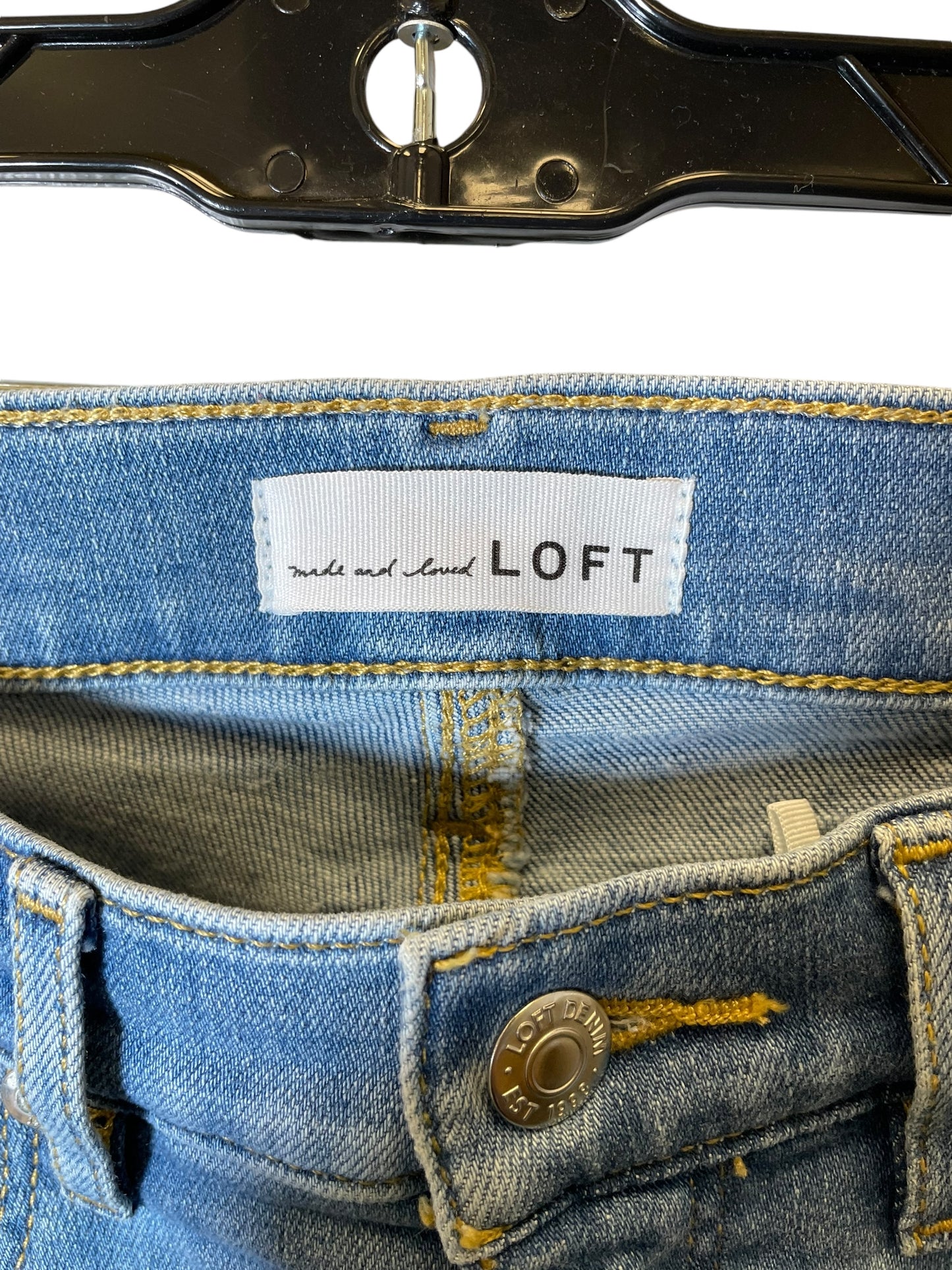 Jeans Cropped By Loft In Blue, Size: 8