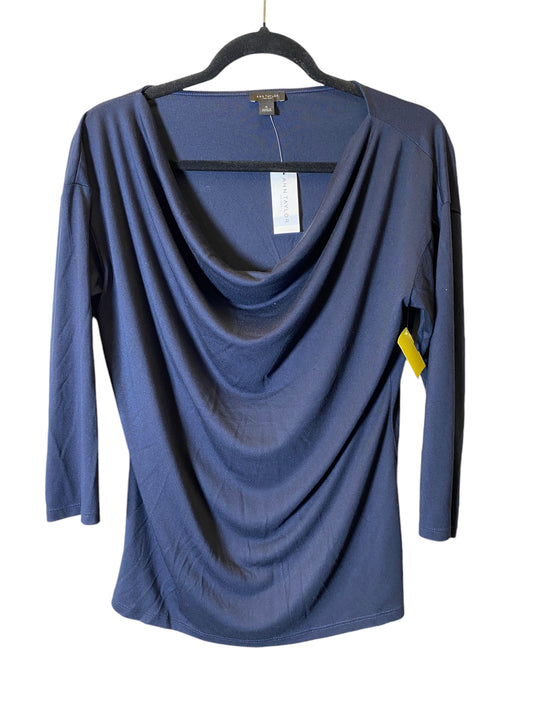 Top 3/4 Sleeve By Ann Taylor In Navy, Size: M