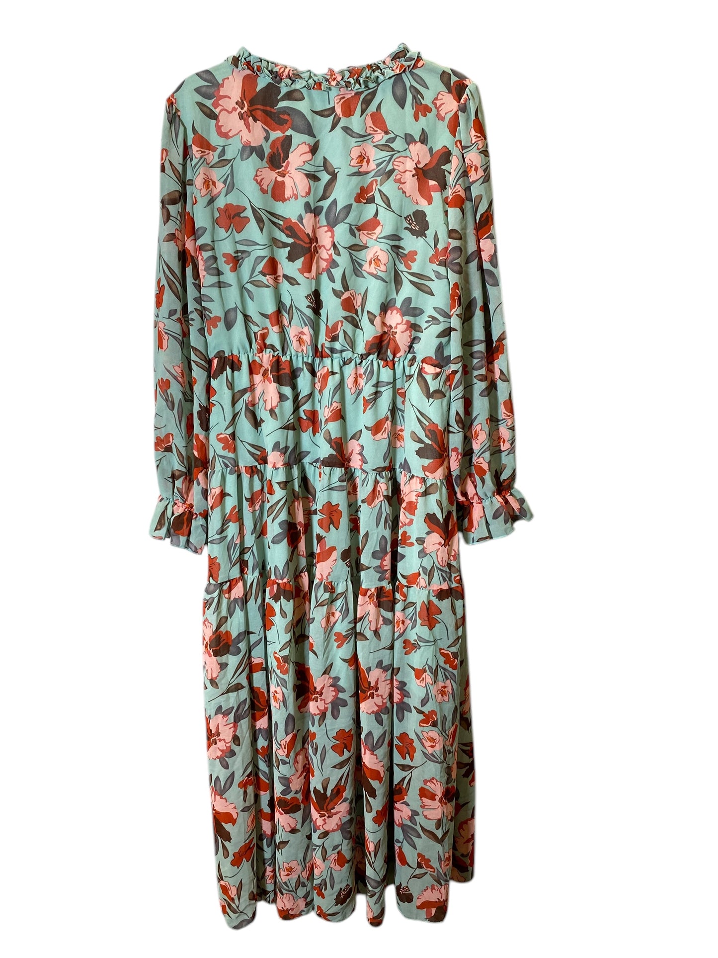 Dress Casual Maxi By Clothes Mentor In Floral Print, Size: Xl