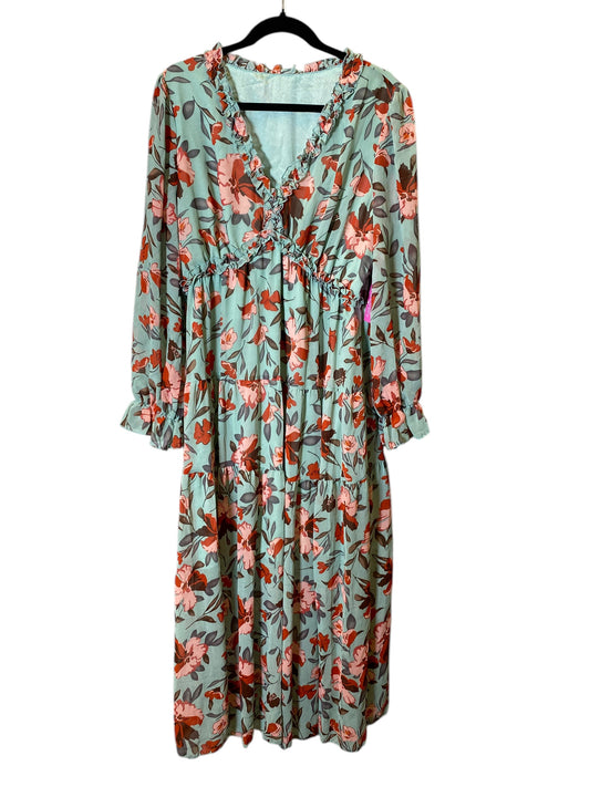 Dress Casual Maxi By Clothes Mentor In Floral Print, Size: Xl