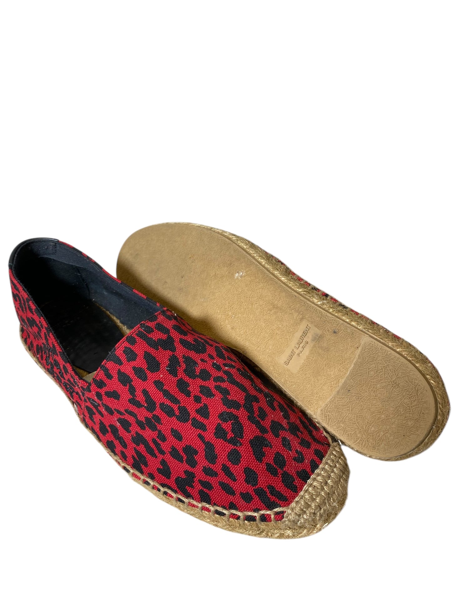 Shoes Luxury Designer By Yves Saint Laurent In Animal Print, Size: 8.5