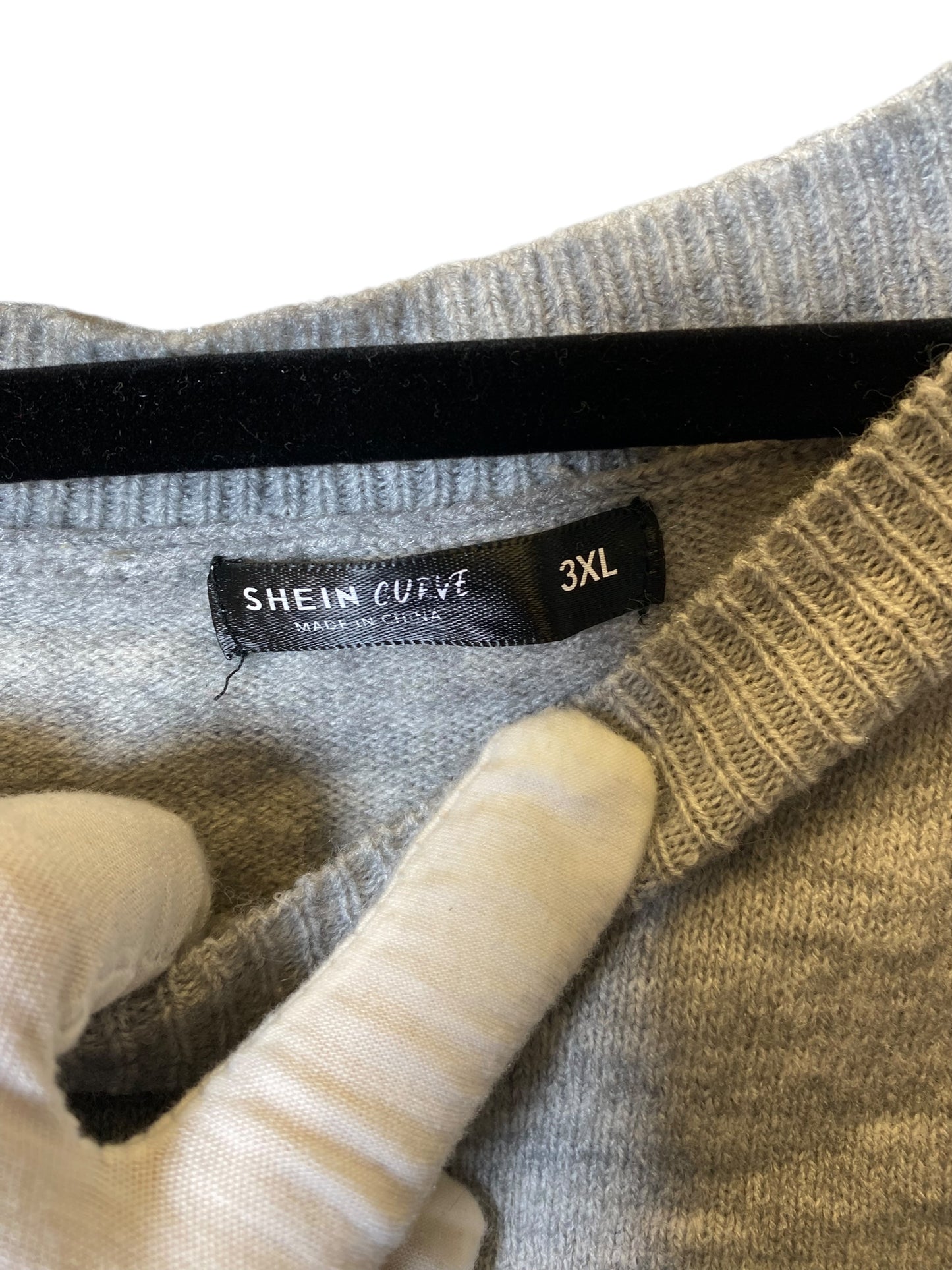 Sweater By Shein In Grey, Size: 3x