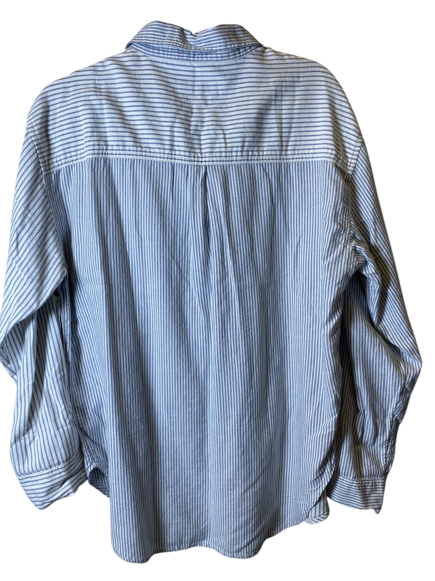 Blouse Long Sleeve By American Eagle In Striped Pattern, Size: S