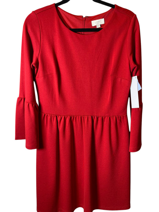 Dress Casual Midi By Loft In Red, Size: 6