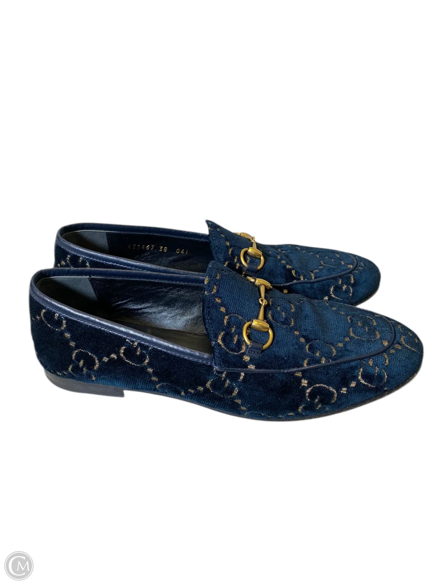 Shoes Luxury Designer By Gucci In Navy, Size: 38