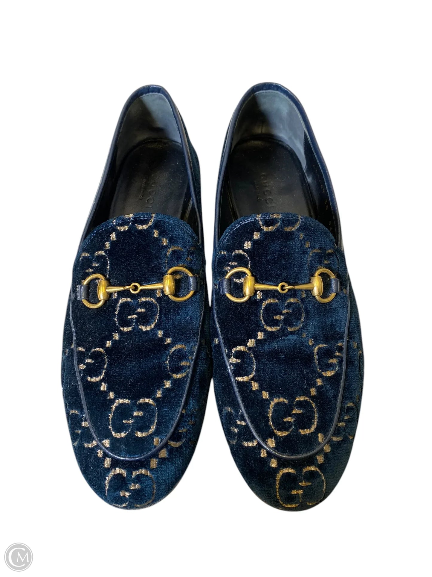 Shoes Luxury Designer By Gucci In Navy, Size: 38