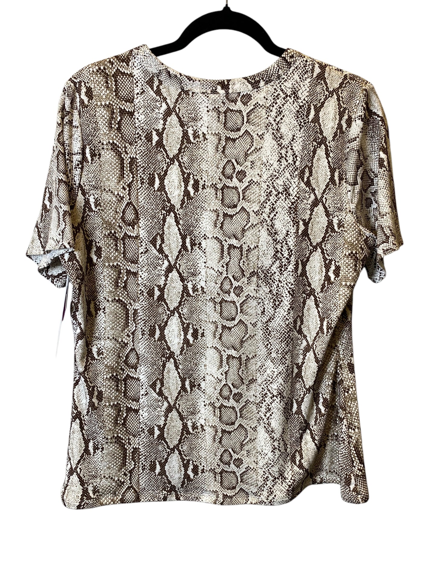 Top Short Sleeve By Clothes Mentor In Animal Print, Size: 2x