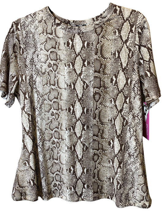 Top Short Sleeve By Clothes Mentor In Animal Print, Size: 2x