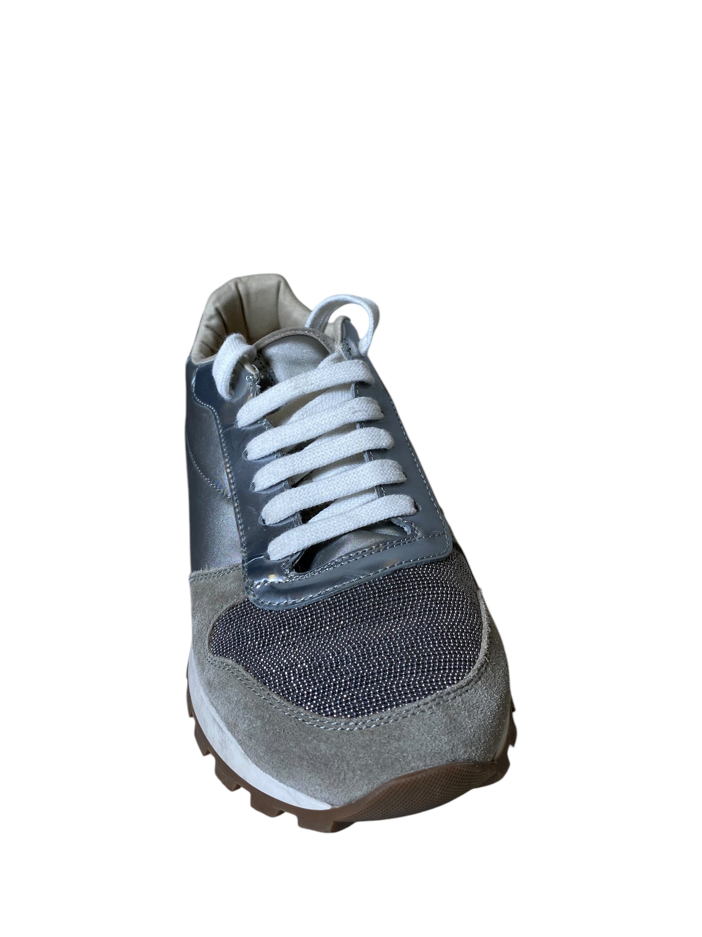 Shoes Luxury Designer By Clothes Mentor In Grey, Size: 9