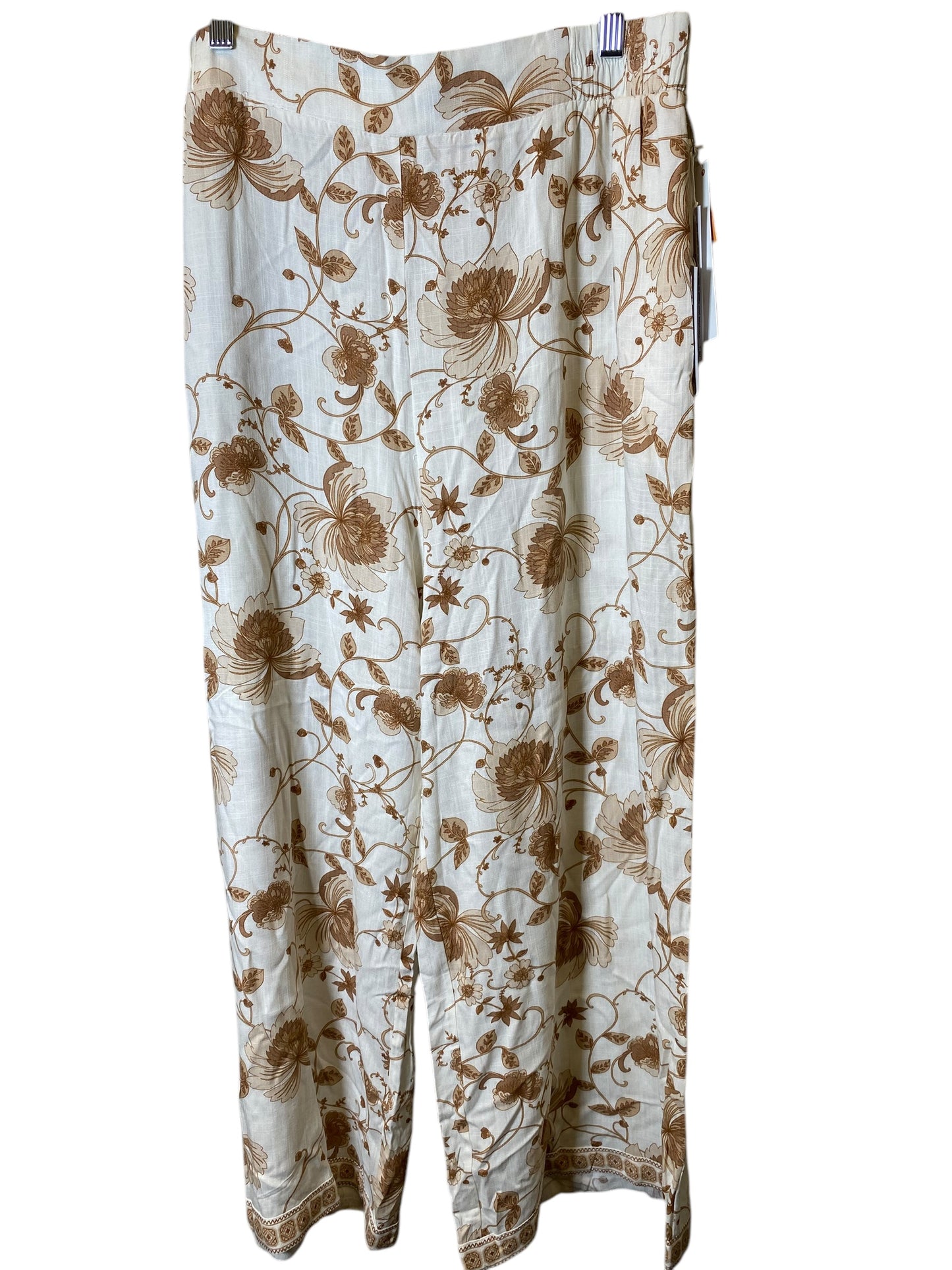 Pants Wide Leg By Rose And Olive In Floral Print, Size: Xl