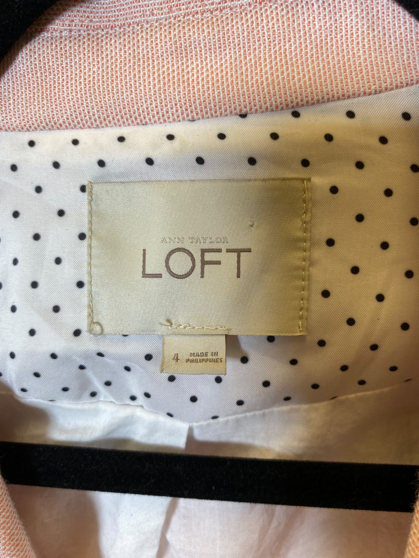 Blazer By Loft In Peach, Size: 4