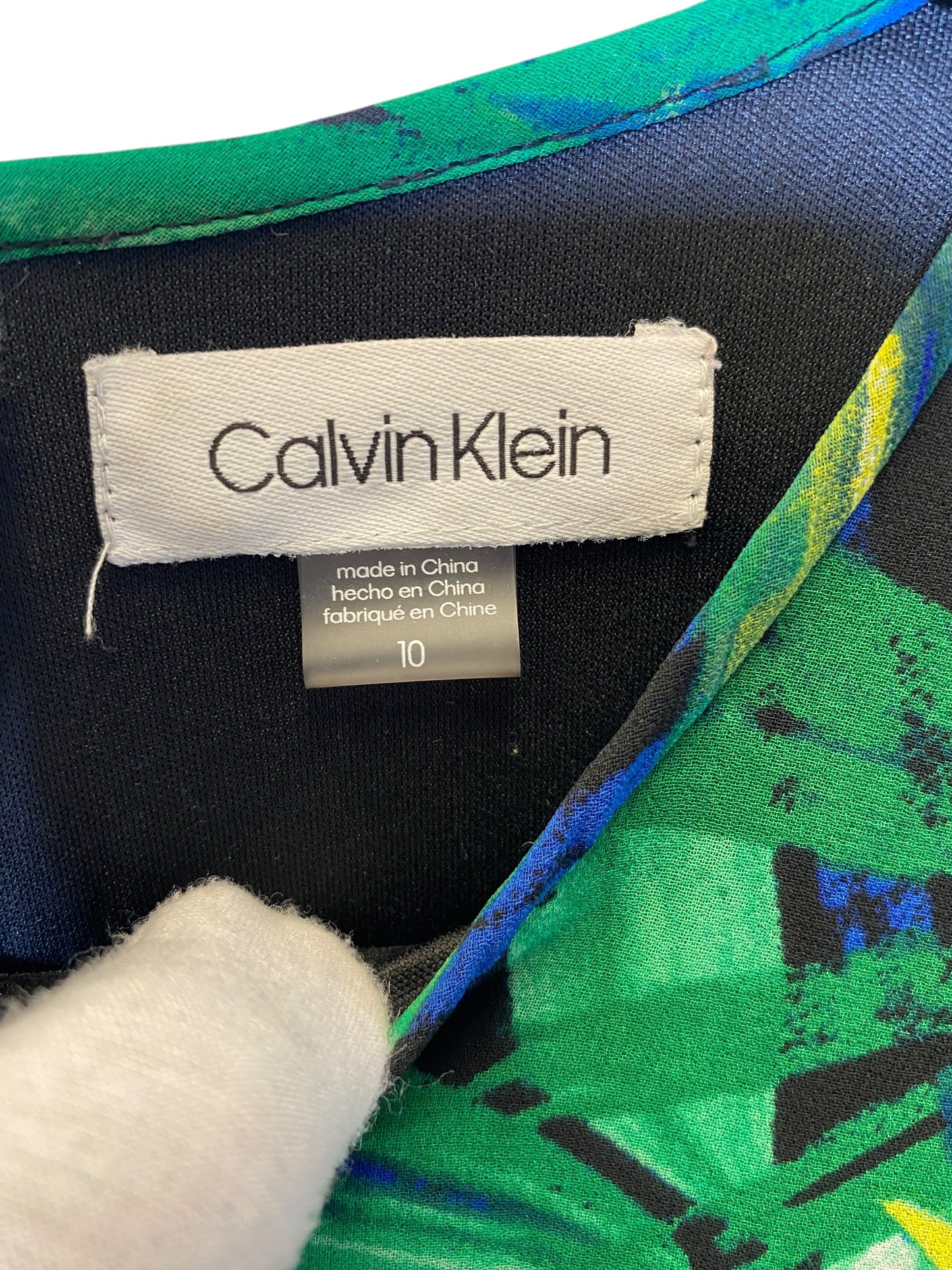 Dress Casual Short By Calvin Klein In Multi-colored, Size: 10