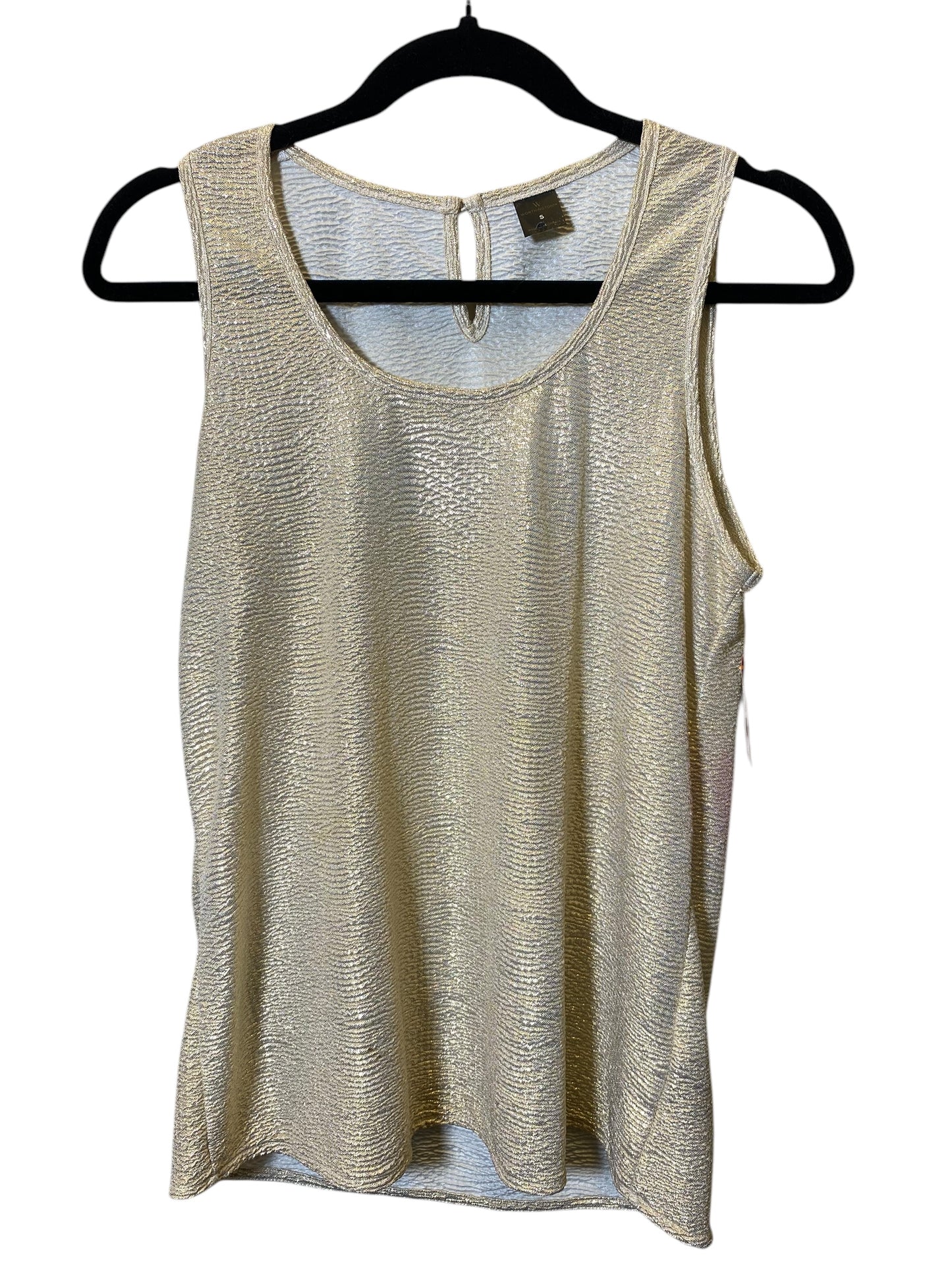 Top Sleeveless By Worthington In Gold, Size: S