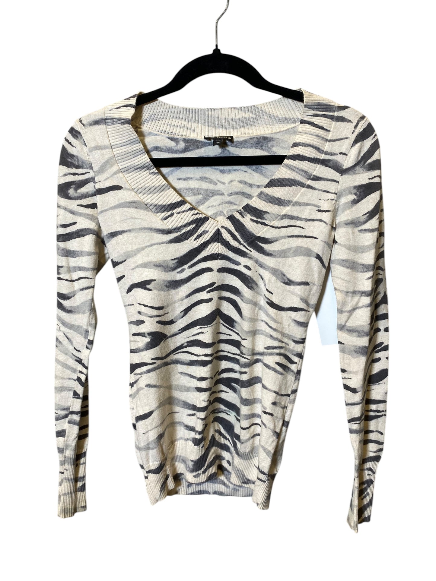 Sweater By Express In Animal Print, Size: Xs