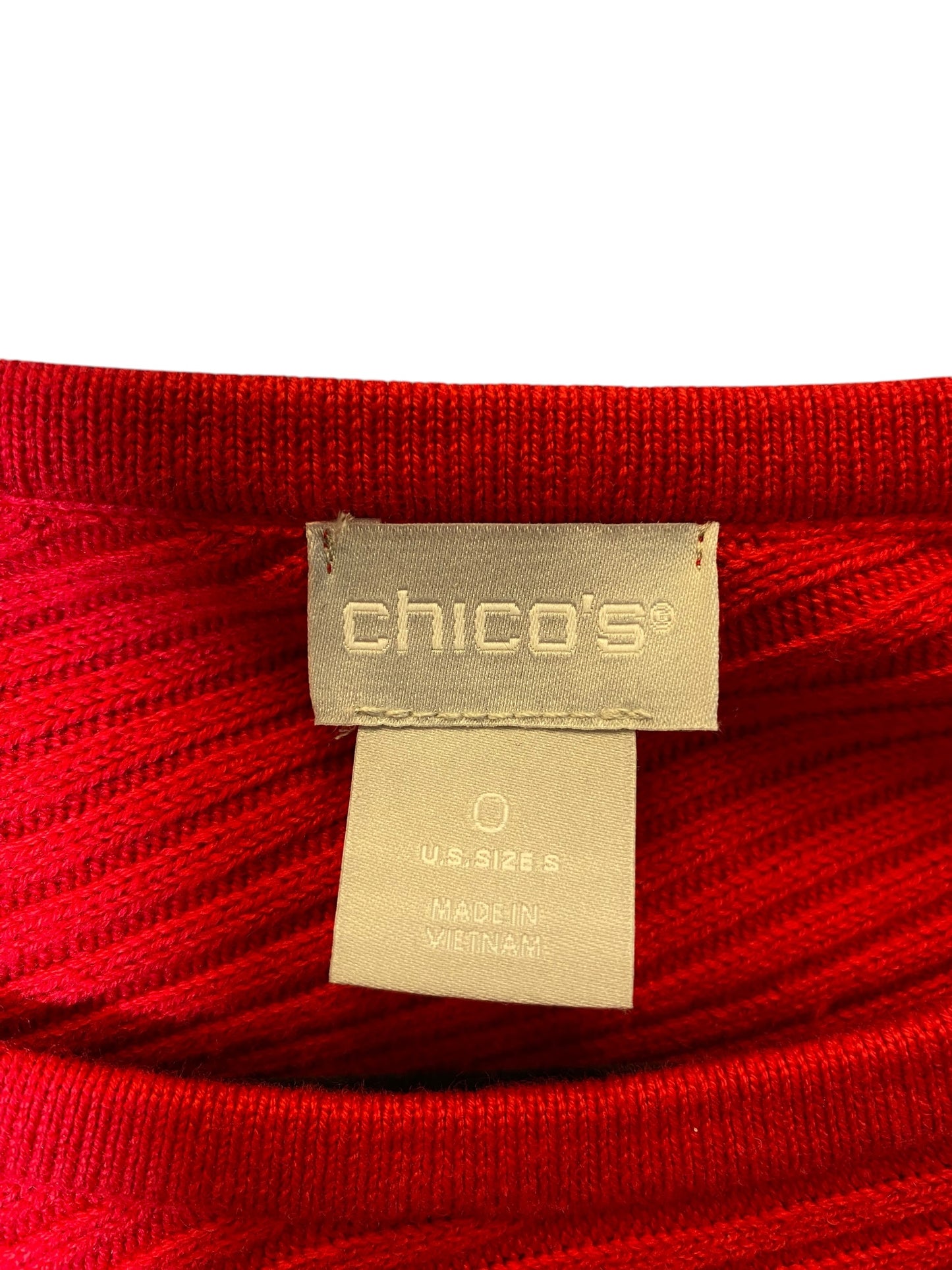 Sweater By Chicos In Red, Size: S