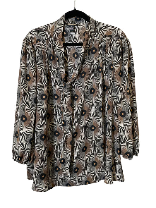 Top Long Sleeve By By Design In Animal Print, Size: 3x