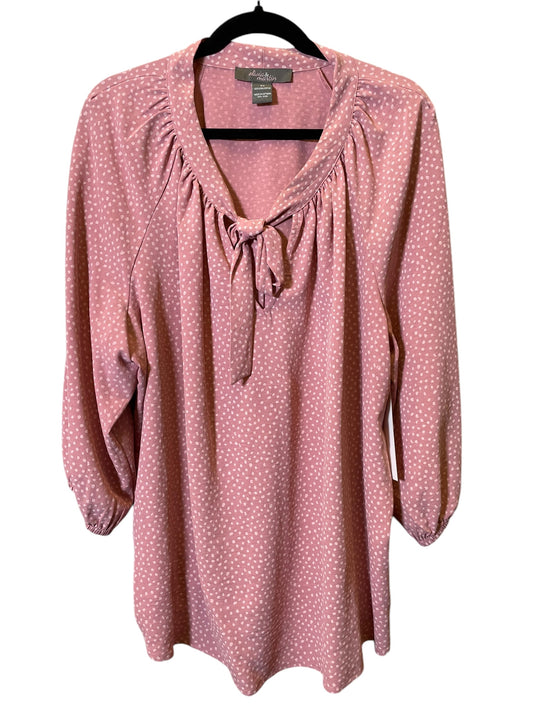 Top 3/4 Sleeve By Clothes Mentor In Pink, Size: 2x