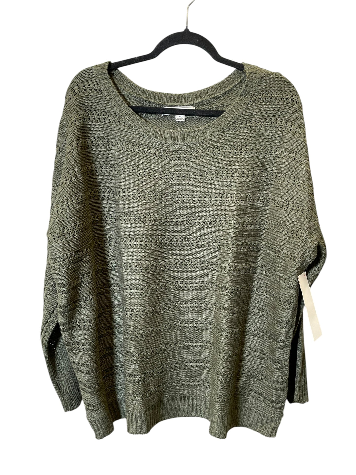 Sweater By Clothes Mentor In Green, Size: 2x