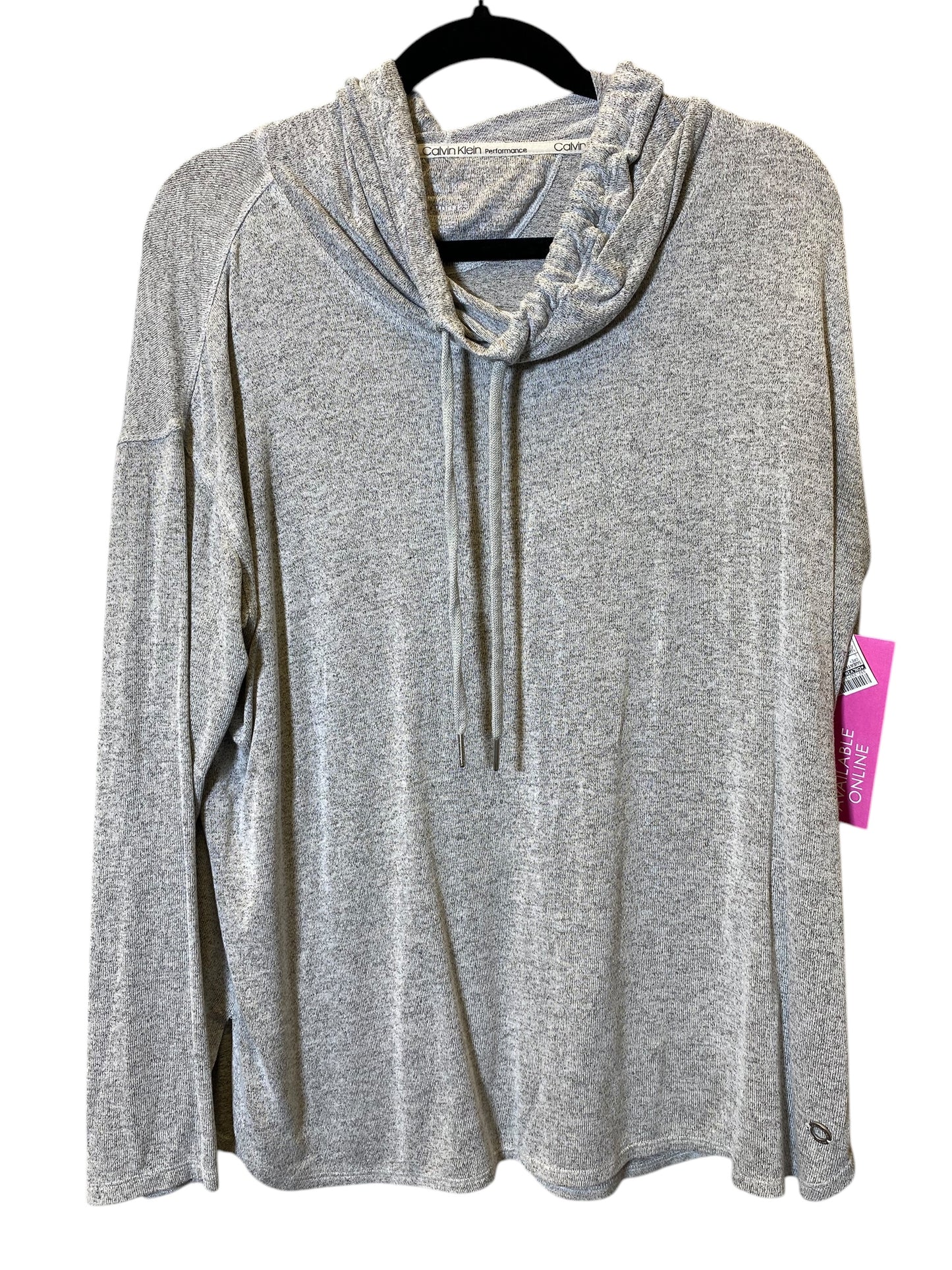 Sweater By Calvin Klein In Grey, Size: L